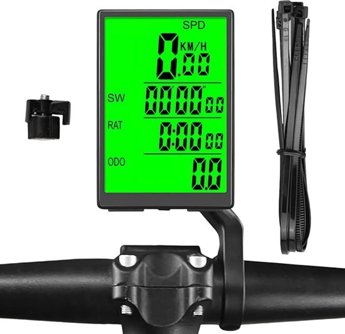 Fietscomputer - Snelheidsteller - Buiten Training - Waterdichte Bekabelde Sensor - 7.8cm Scherm - Veelkleurig