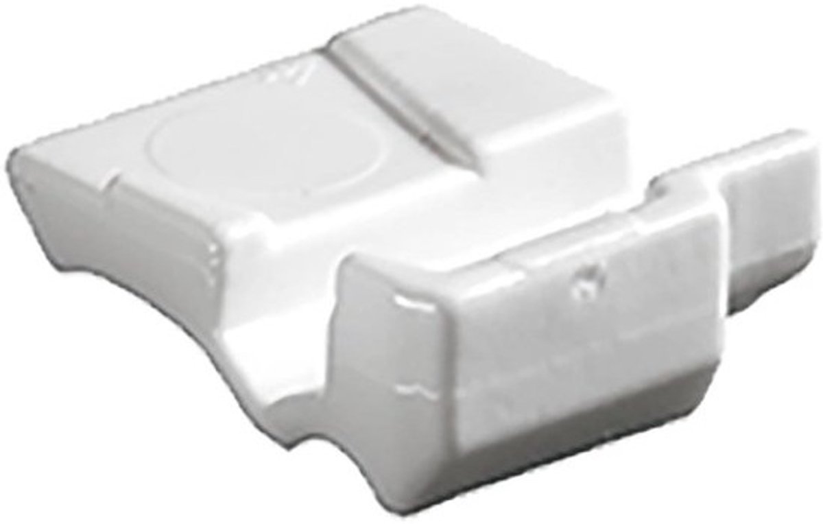 Openingshoekbegrenzer - Deurstopper - Keukenkast Deuren - Kunststof - 12 x 1 x 05 cm - Wit