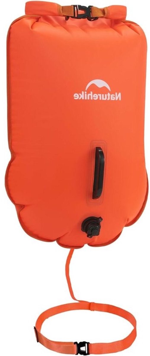 Zwemboei Droogzak - Waterdichte Tas Zwemmen - Veilig Drijven Water - Met Telefoonvak - 25 Liter - Oranje