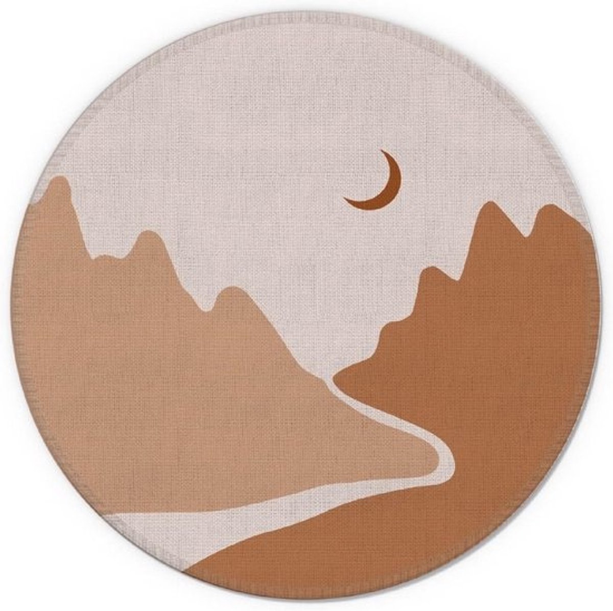 Ronde Muismat - Bureaublad Decoratie - Kantoor Werk - Antislip Rubberen Basis - 179 cm - Boho