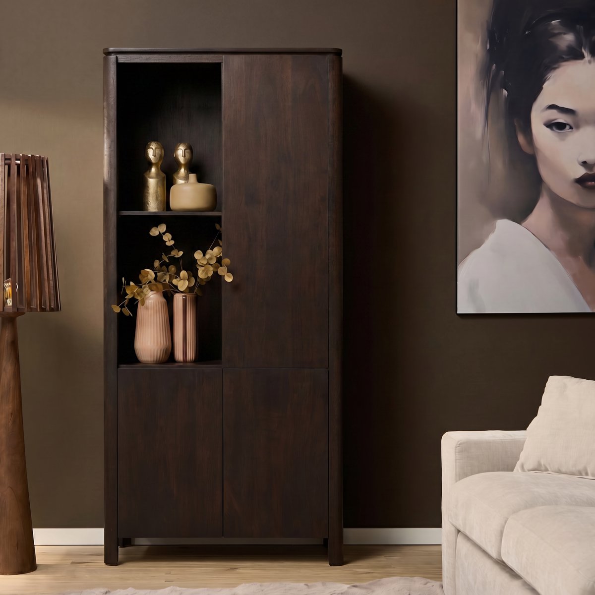 Starfurn Vakkenkast Links Dallas Bruin Mangohout 90 cm