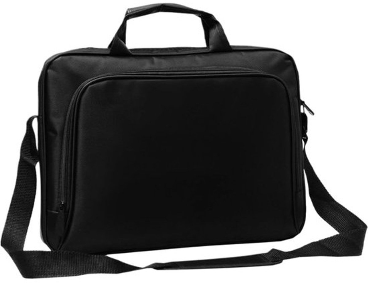 Laptoptas - Werktas Schoudertas - Zakelijk Vervoer - Waterdicht Nylon Materiaal - 40 x 29 x 5.5 cm - Zwart