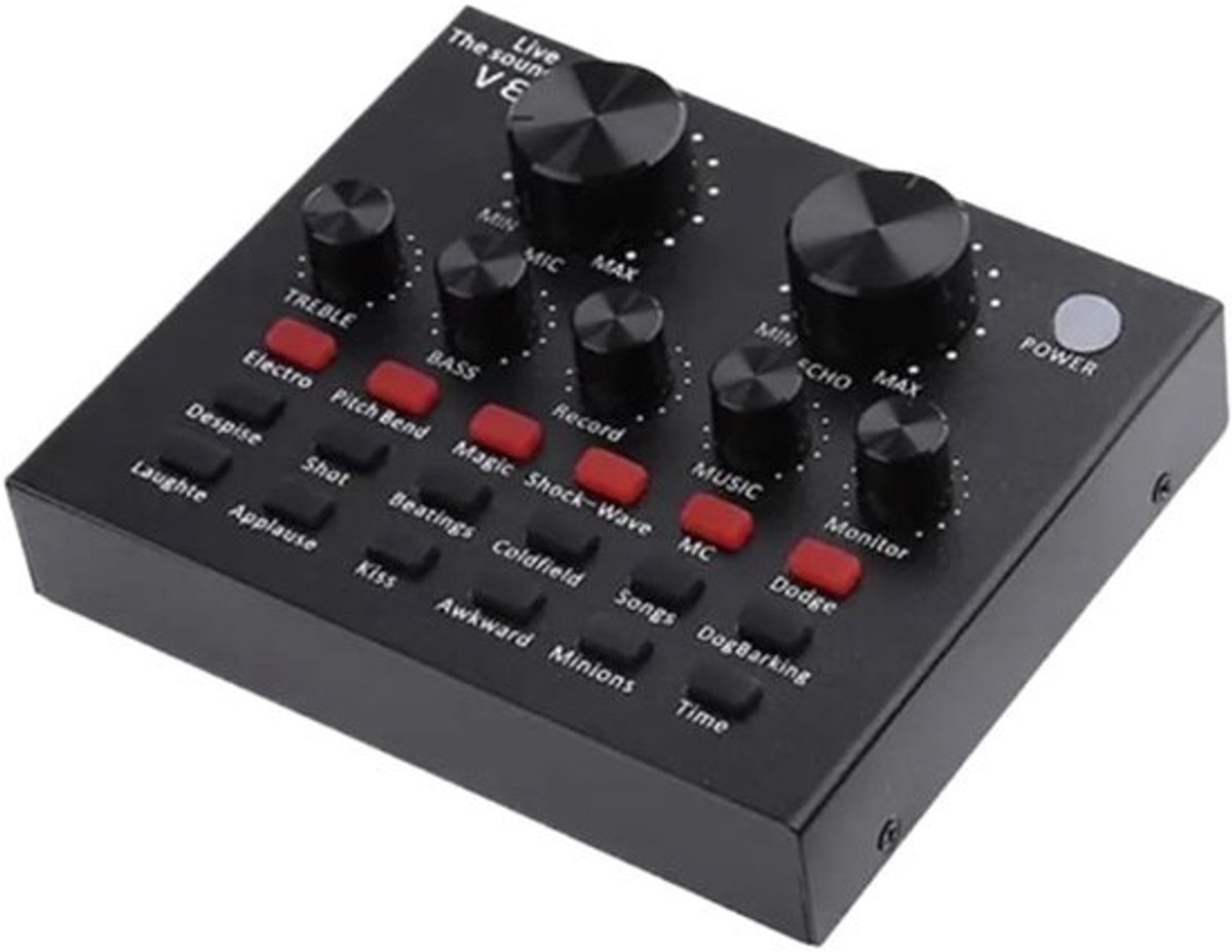 DJ Mixer Soundboard - Audio Interface - Streaming en Zang - Ingebouwde Voice Changer