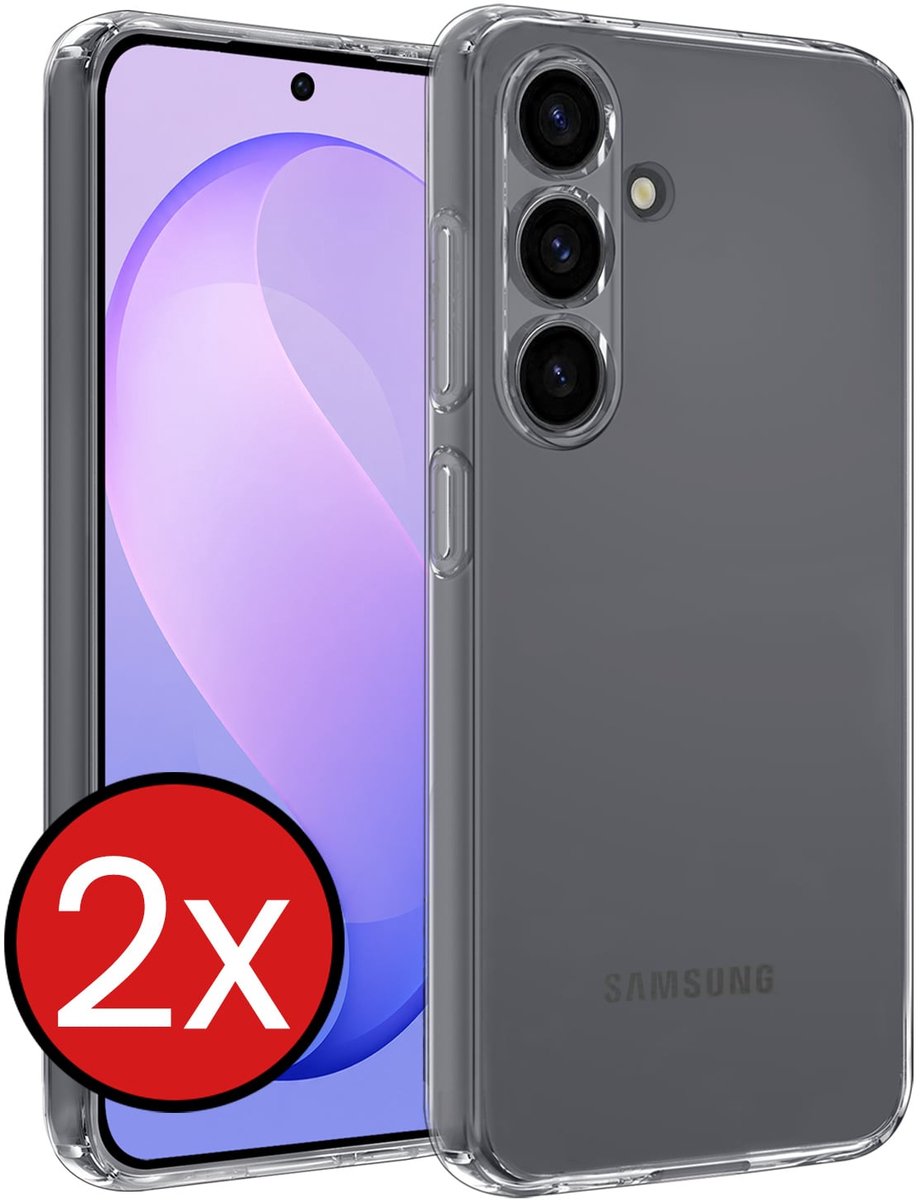 Hoesje - 2 Stuks - Geschikt voor Samsung Galaxy S26 FE - Sterk & Shockproof - Telefoonhoes - Back Cover - Case Siliconen - Telefoon Hoes - Transparant