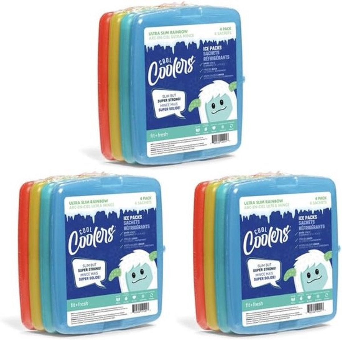 Slanke Ijspakketten - Herbruikbare Koelelementen - Voedsel Koel Houden - Ruimtebesparend Ontwerp - 12 Stuks - Multicolor