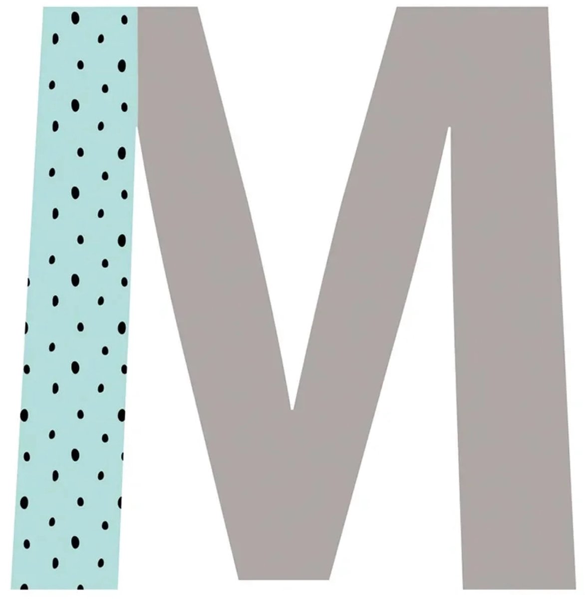 Lilipinso muursticker vrolijke letter M