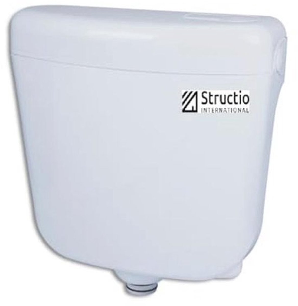 Witte Opbouwspoelbak voor Staand Toilet met Start-Stop Spoelfunctie - Waterbesparende Spoelbak voor Badkamer