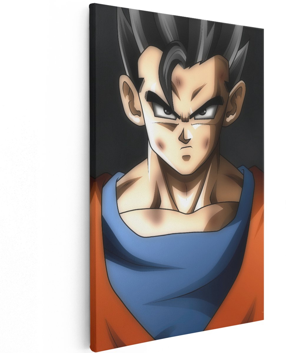 Artaza Canvas Schilderij Gohan - 120x180 cm - Groot - Wanddecoratie Dragon Ball Z - Muurdecoratie Anime - Schilderijen Jongenskamer Portret