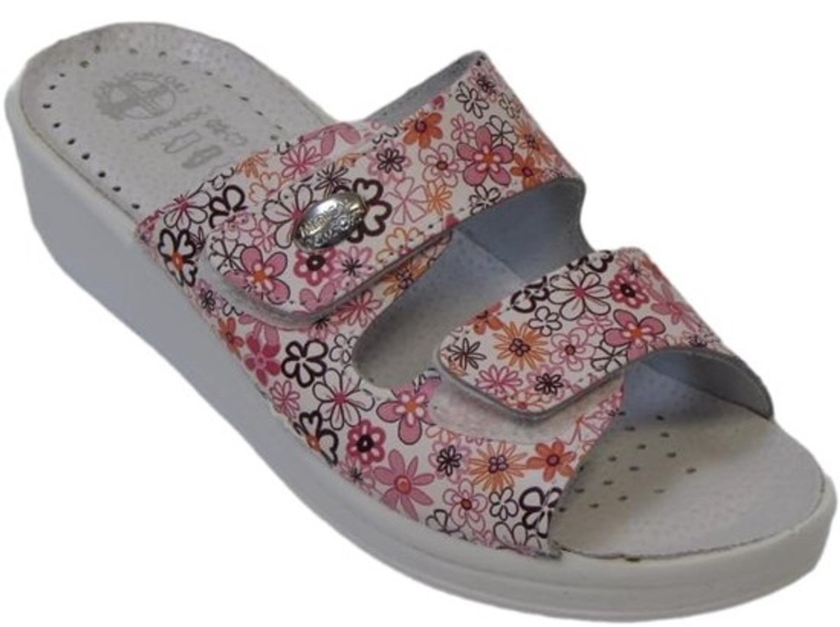 Dames Sandalen - Comfort Schoenen - Dagelijks Gebruik - Anatomisch Voetbed - Hielhoogte 4 cm - Rood
