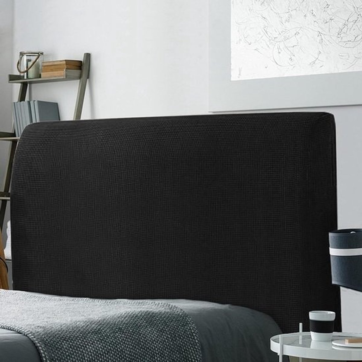 Hoofdeinde Cover - Bed Beschermhoes - Slaapkamer Decoratie - Rekbaar Materiaal - 140-165 cm - Zwart