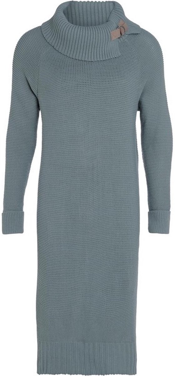 Gebreide Dames Jurk met Opstaande Kraag - Casual Chique Herfst- en Winterjurk