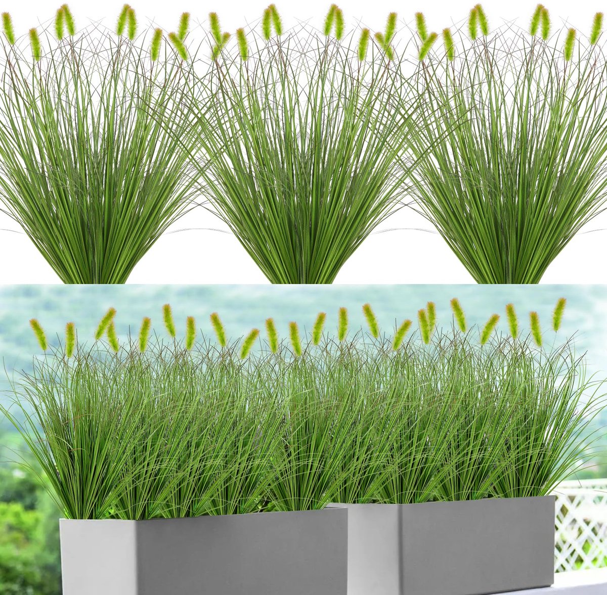 Kunstgras planten - Levensecht - Weerbestendig - Voor buiten - 20 stuks