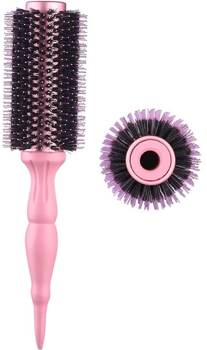 Thermische ronde föhnborstel 2,4 inch met varkenshaar- en nylonborstels - snel föhnen, geschikt voor styling en krullen