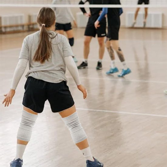 Bamboe Kniebandage Set van 2 Stuks, Ondersteuning voor Knieën bij Sport en Training, Ideaal voor Volleyballers en Bij Artrose — afbeelding 4