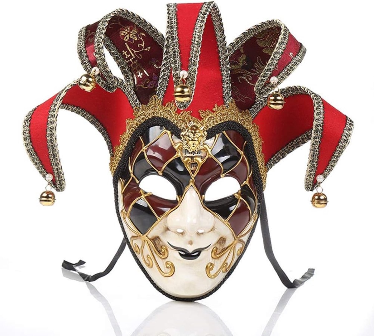 Verkrijgbaar in Venetiaanse stijl, Jolly Joker Masker voor Halloween, Cosplay, Feest, Bal en Carnaval, Perfect voor Decoratie en Verkleedpartijen