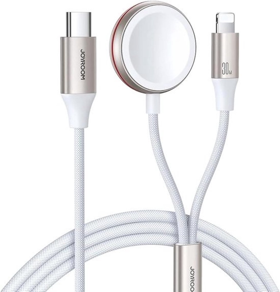 2-in-1 Magnetische Oplader voor Apple Horloge en 30W USB-C Snellaadkabel