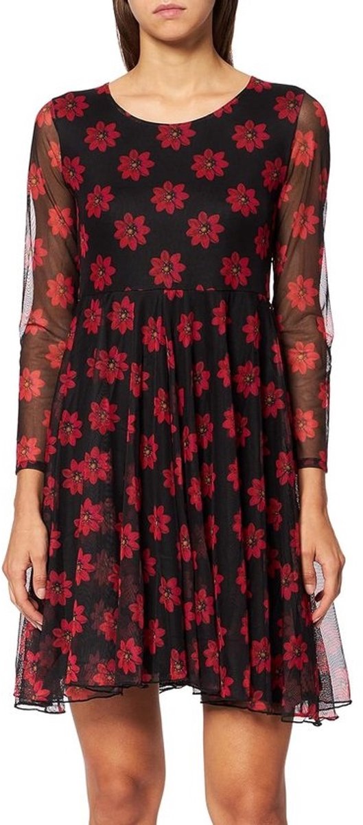 Meisjes jurk met lange mouwen en bloemenpatroon