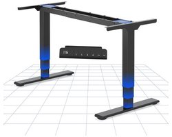 FLEXISPOT Height Adjustable Desk Frame, Electric Table Frame with 2 Strong Motors, Triple Telescope, Memory Control, LED Height Display and Anti-Collision System (Lite Black)