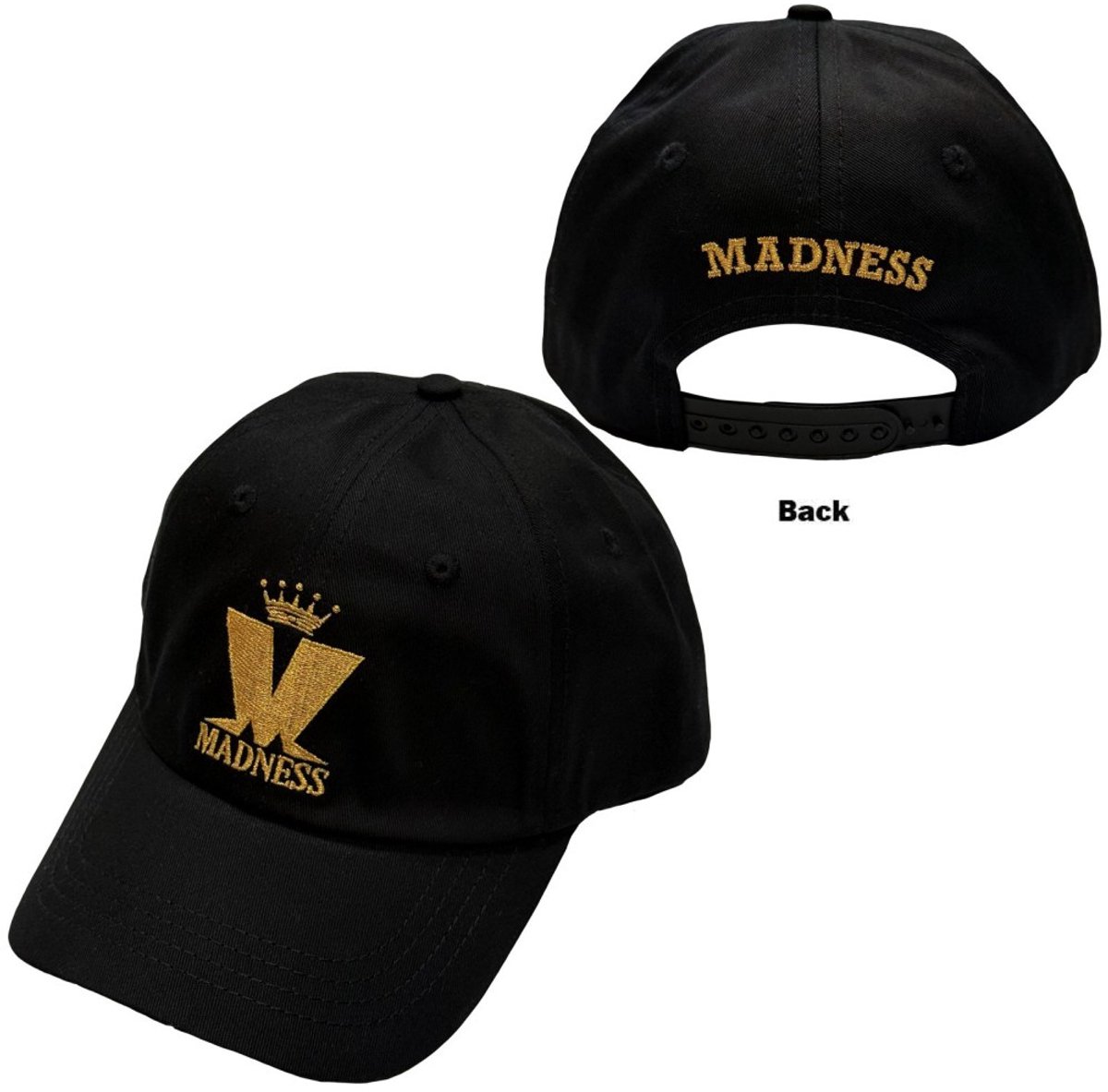 Madness - Crown & M Baseball pet - Zwart