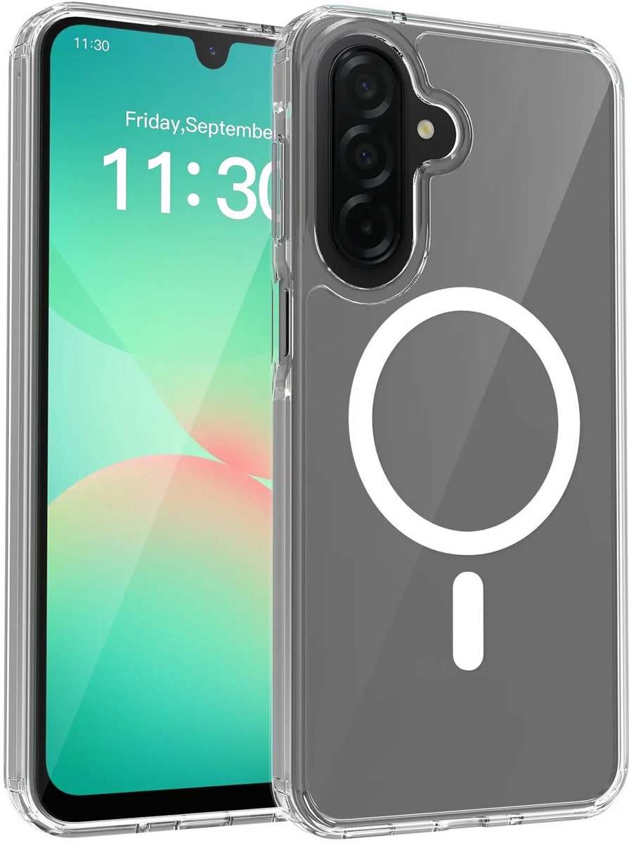 Hoesje Geschikt voor Samsung Galaxy A27 - Compatibel met MagSafe / Qi2 - Hard Back Cover met Magneet - Transparant