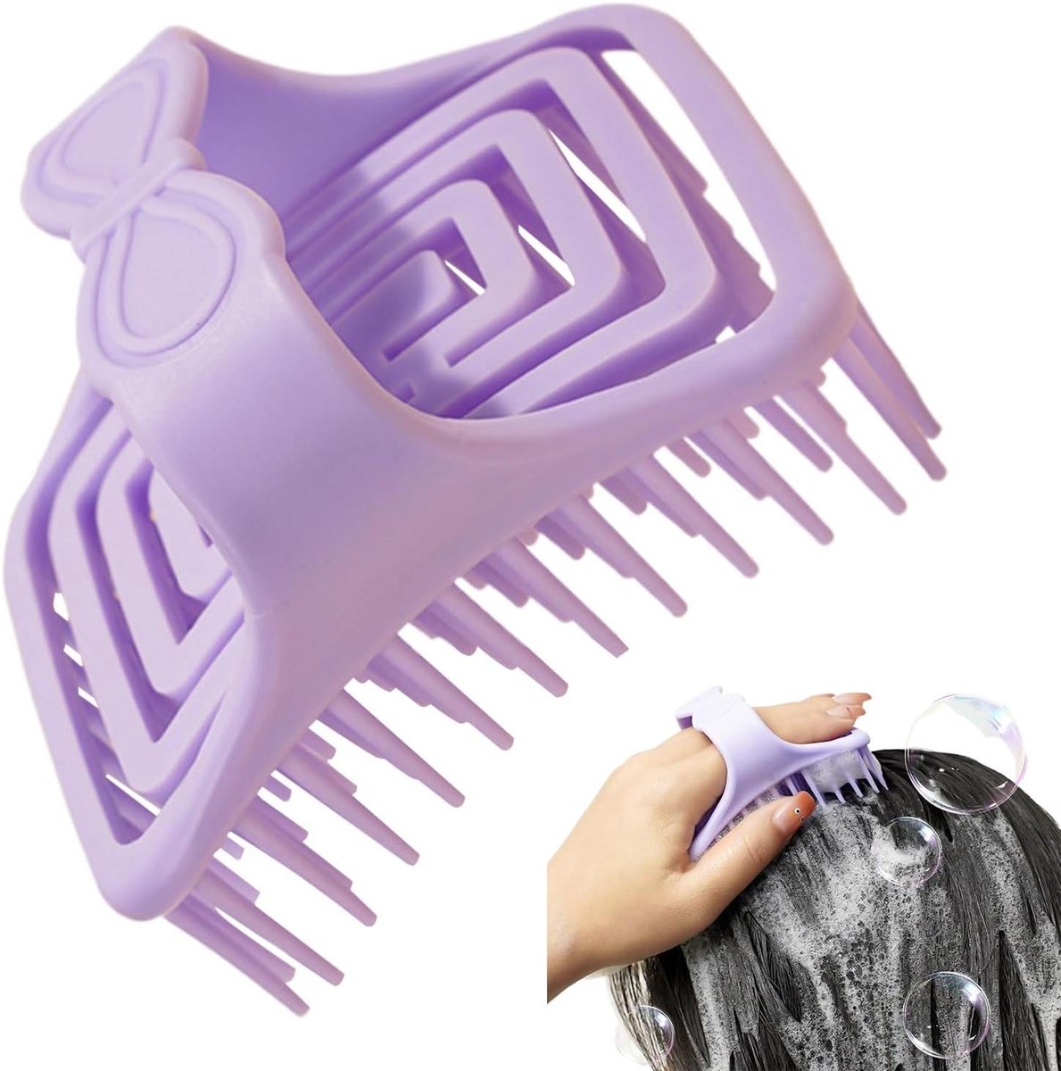 Hoofdhuid Massage Borstel - Douche Haar Borstel - Hoofdhuid Verzorging - Flexibele Borstelstructuur - 95 x 75 x 75 cm