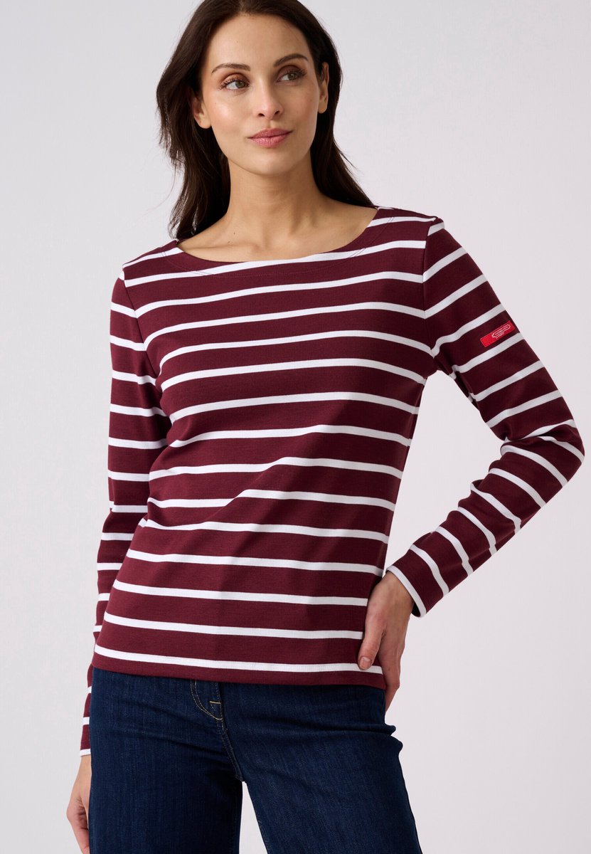 Damart - Thermolactyl marinière, warmtegraad Medium 3 - Dames - Rood - M