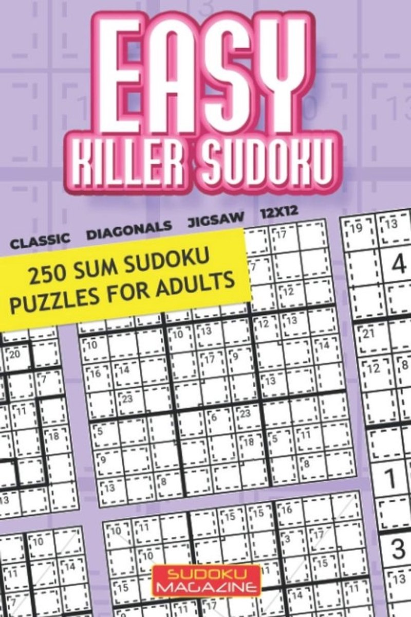 250 Killer Sudoku Puzzels voor Volwassenen: Uitdagende Som Sudoku Boek