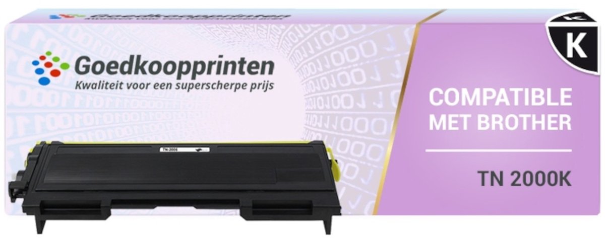 Huismerk Brother TN-2000 toner Zwart - 2.600 afdrukken