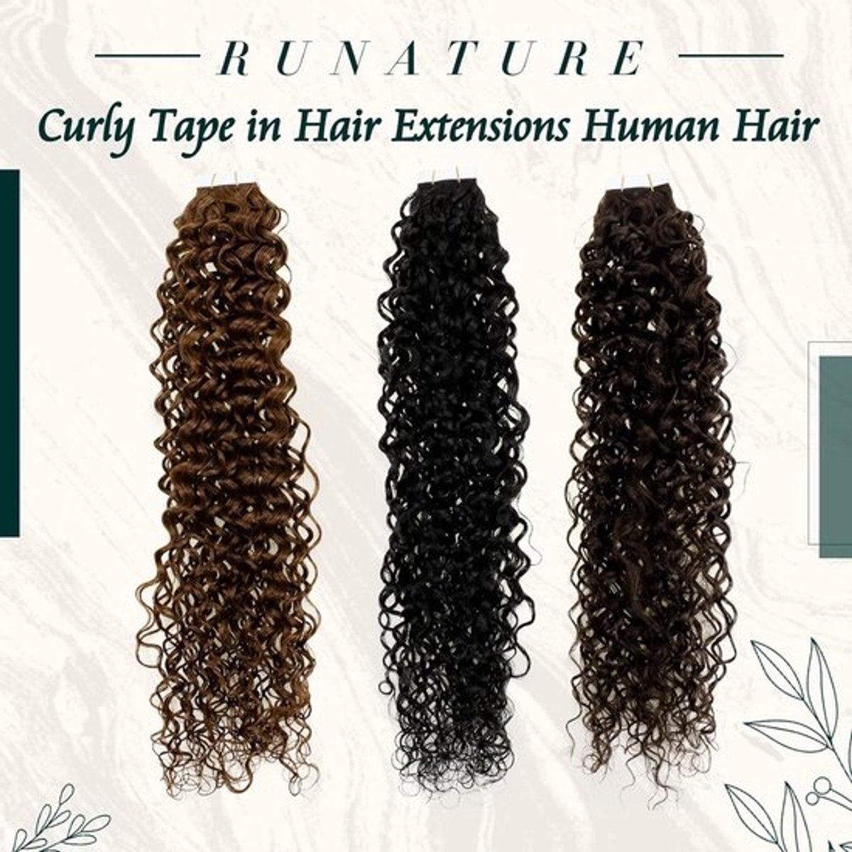 Tape Extensions Menselijk Haar Golvend Bruin 55cm 50g 20 Stuks Remy Echt Haar