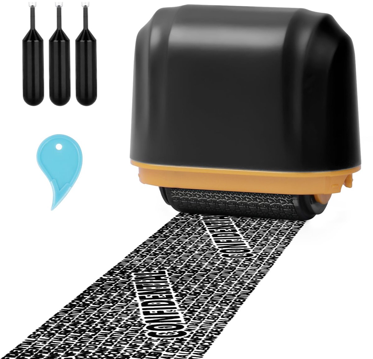 AUAUY Adresblokkeerstempel, Rolstempel voor Privacy Bescherming, 35 mm Brede Rolstempel ter Bescherming Tegen - ShopVlot