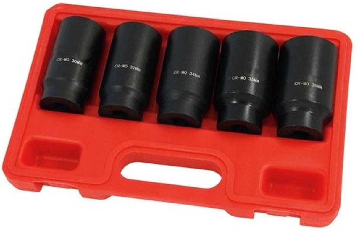 Impact Dop Set 1/2" Aandrijving Diep 30mm t/m 36mm - 6-kant Dopbits
