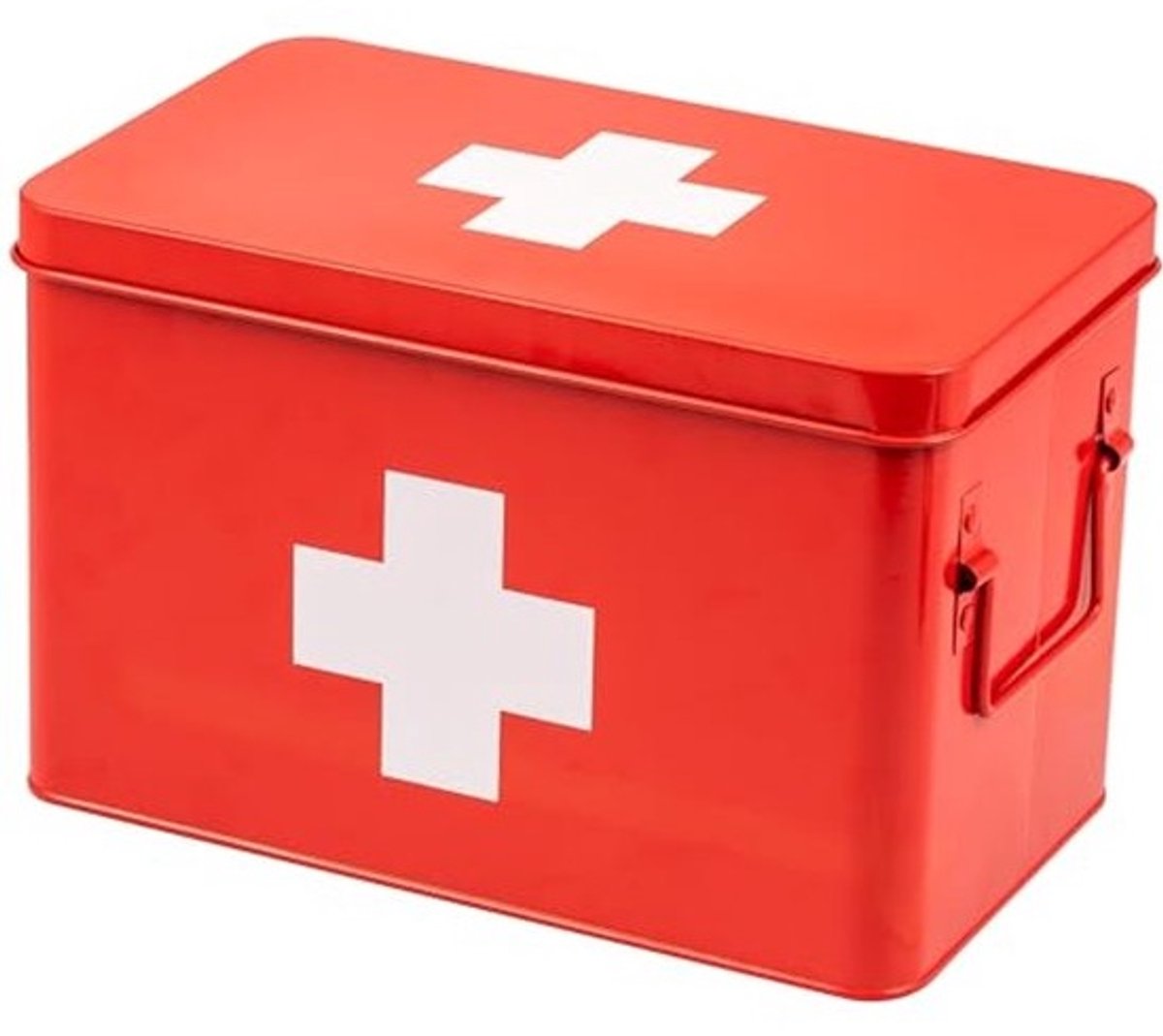 Grote medicijnbox voor medicijnen en verbandmateriaal met uitneembaar dienblad