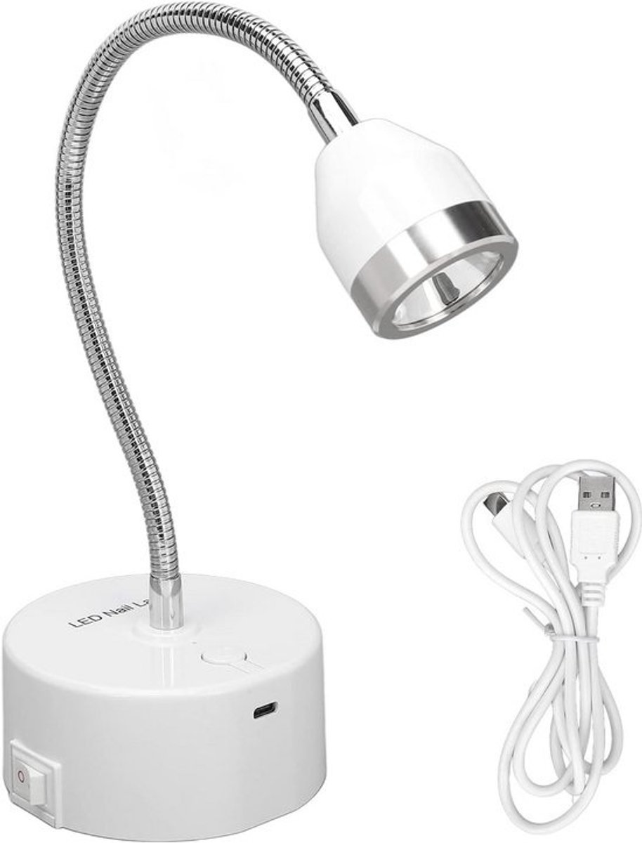 Draagbare UV LED Nagellamp met Flexibele Slang en Oplaadbare Batterij voor Nagelstyling