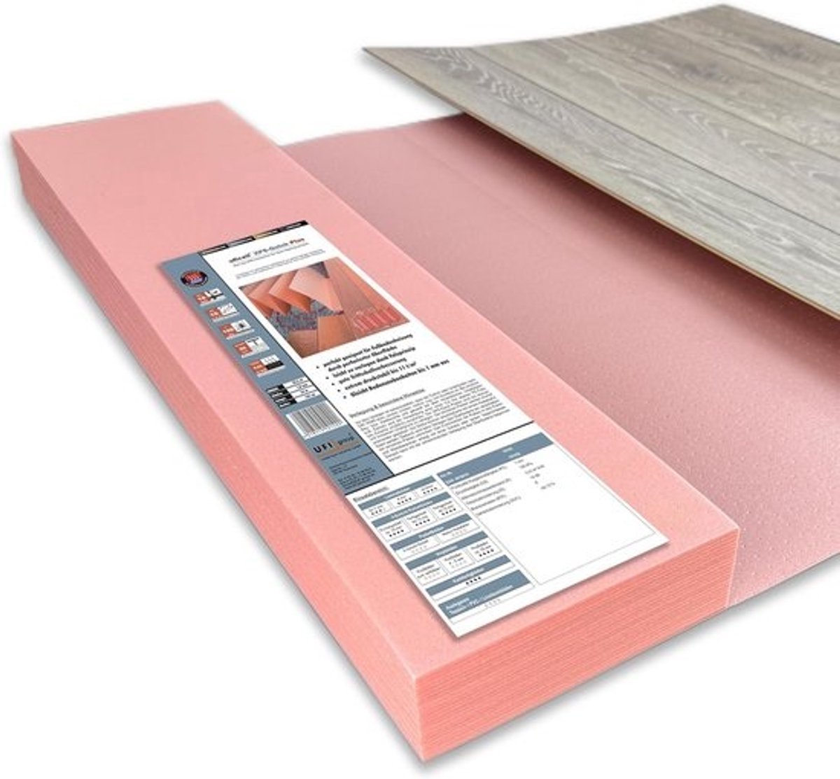 Contactgeluidsisolatie Ondervloer voor Laminaat en Parket met Vloerverwarming 1,8 mm