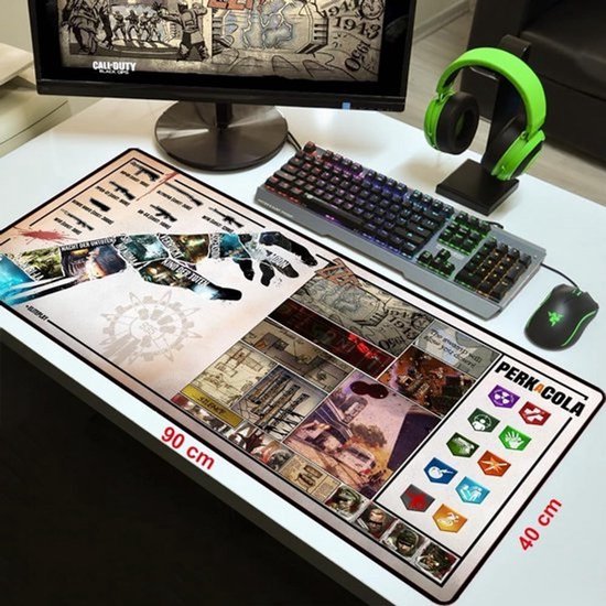 XXL Gaming Muismat 900x400mm Oversized Bureauonderlegger met Antislip Basis voor Precisie en Snelheid — afbeelding 2