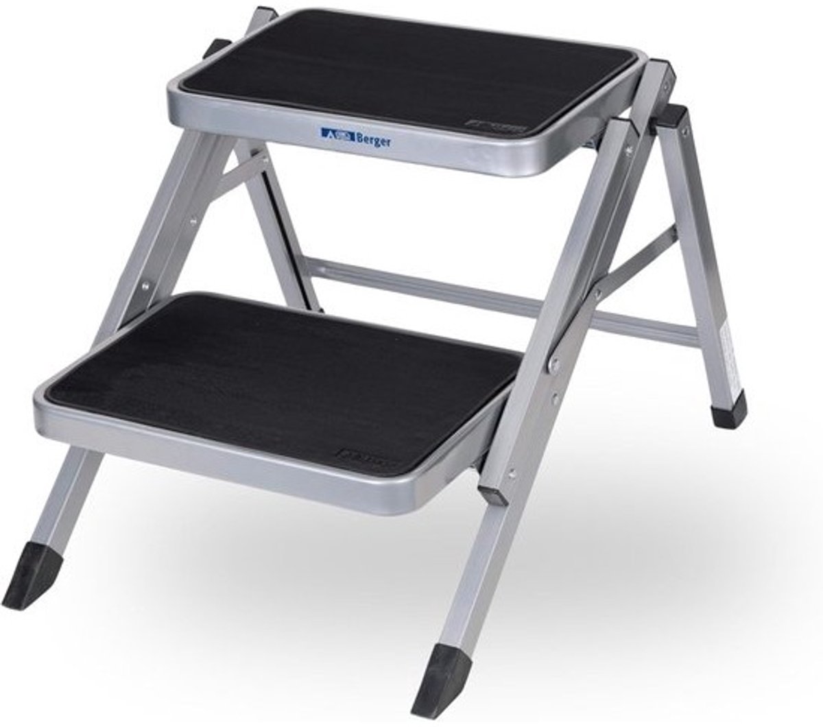 Opvouwbare 2-trede Ladder | Antislip Keuken Standaard | Camping en Caravan Accessoire | Staal met 150 kg Draagvermogen