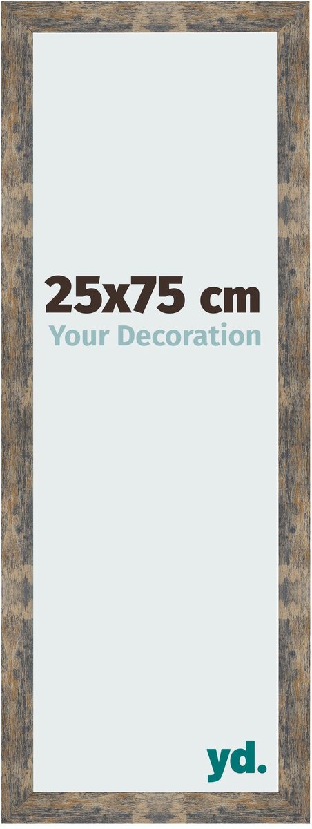 Your Decoration - Fotolijst 25x75 cm - MDF - Blauw Goud Gemeleerd - Bologna
