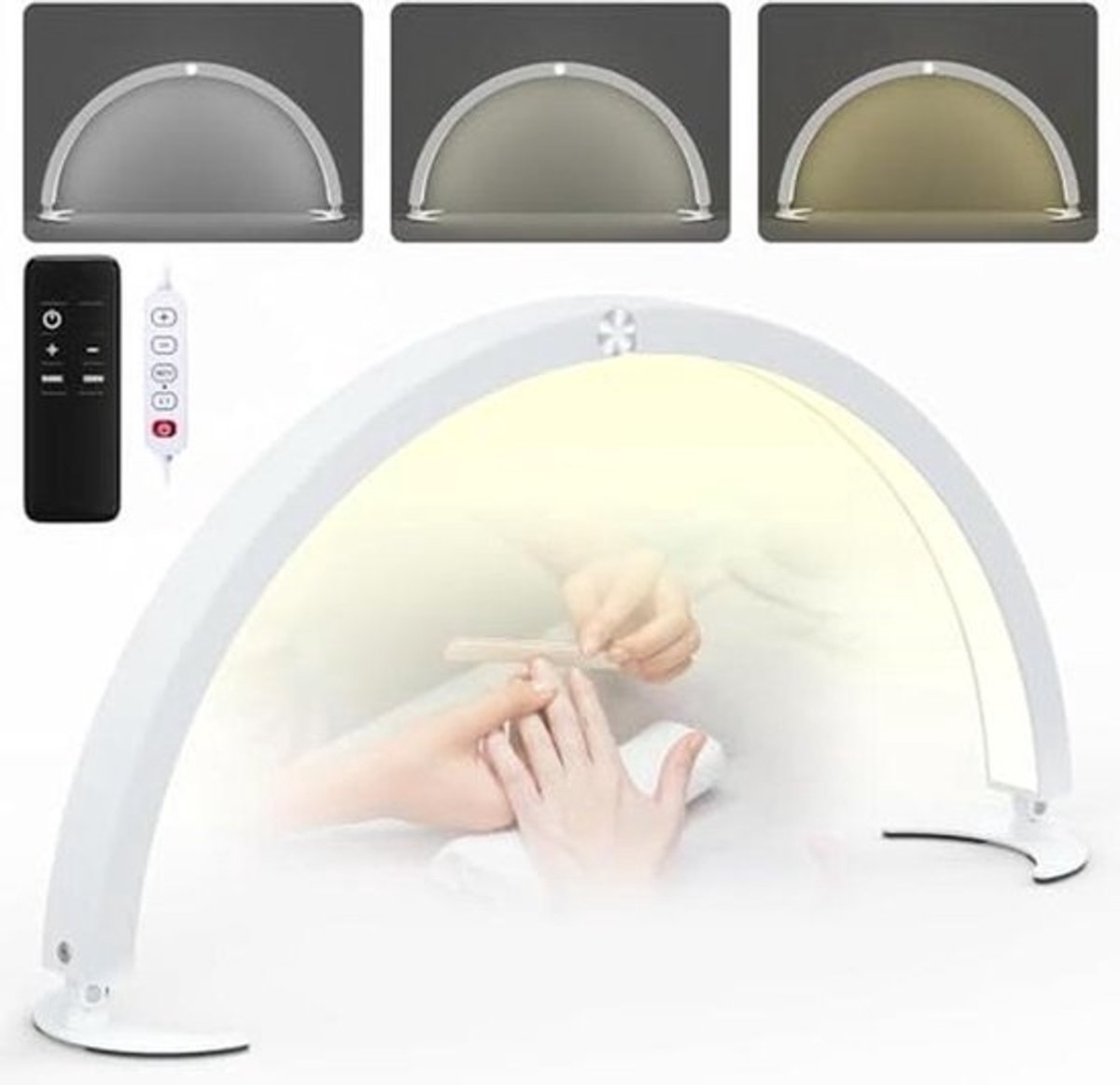 Dimbare LED Tafellamp voor Nagelstudio - 73cm met Afstandsbediening, 3 Kleurtemperaturen & 10 Helderheidsniveaus