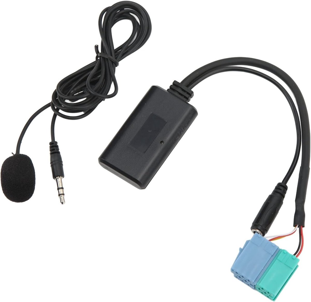 Bluetooth Audio-ingangsadapterkabel - Zwart - Draadloze AUX-ingangsadapter met Microfoon voor Autoradio