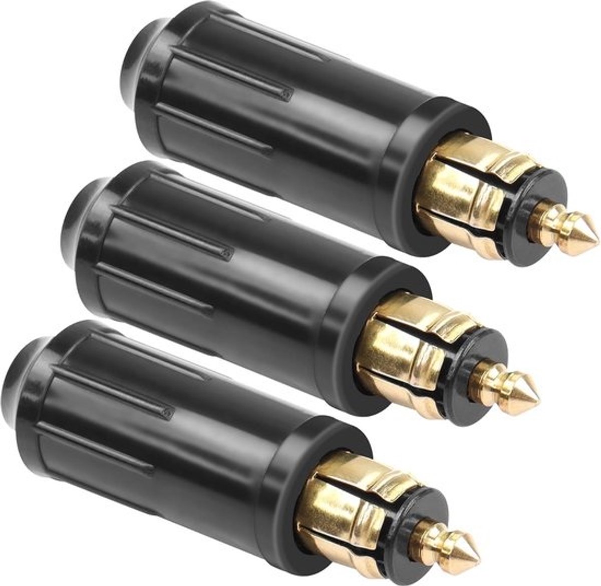 3x Mannetjes DIN Hella Stekker Adapter 12V Vervanging voor Motorfiets en Auto