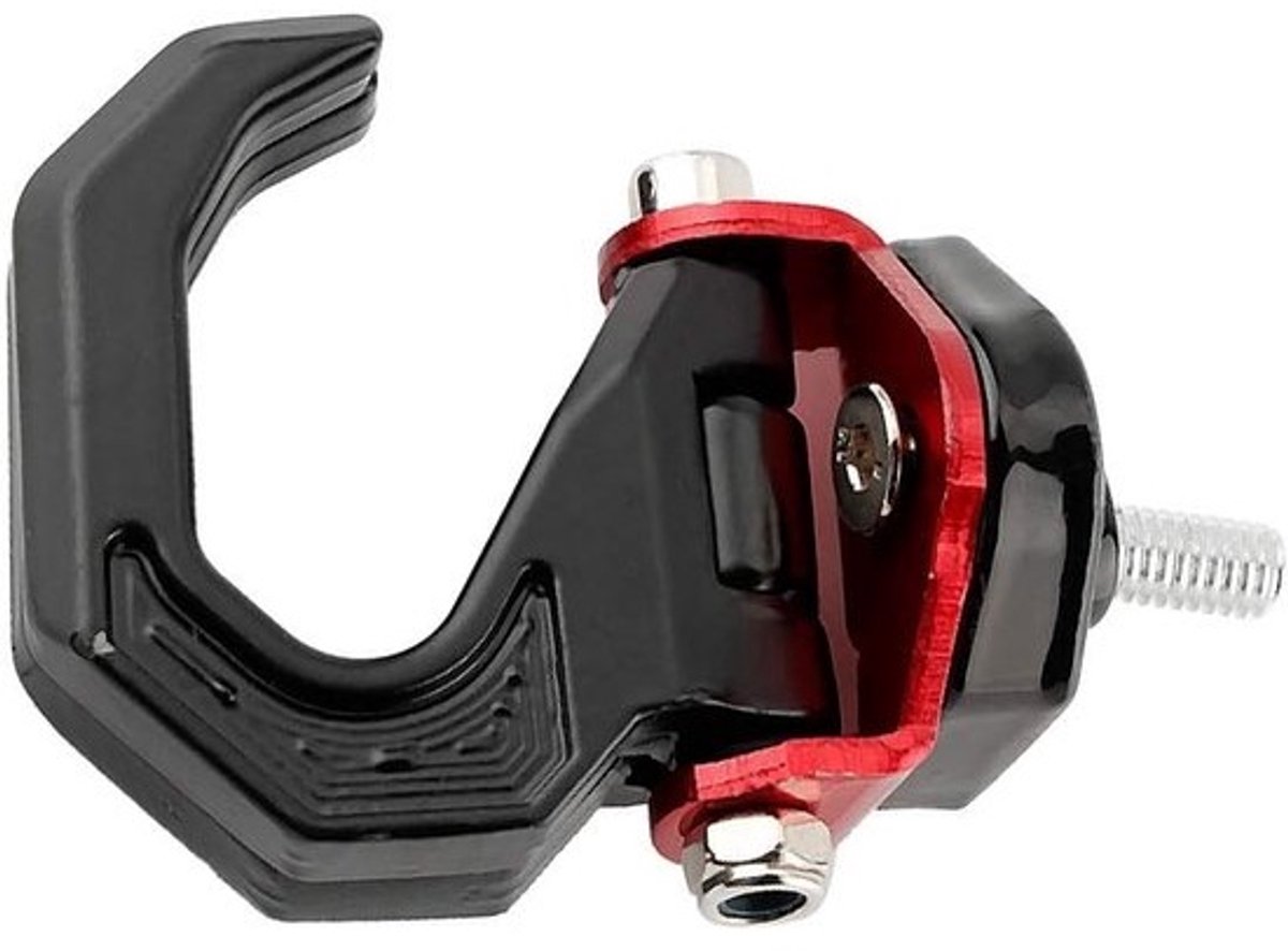 Cocoplus -Helmhaak - Motorfiets - Bagagetas - Aluminium - Universeel - Zwart Rood - Geschikt voor Motorfiets Helm - Haakhouder - Gemodificeerd Aluminium Zwart Rood.