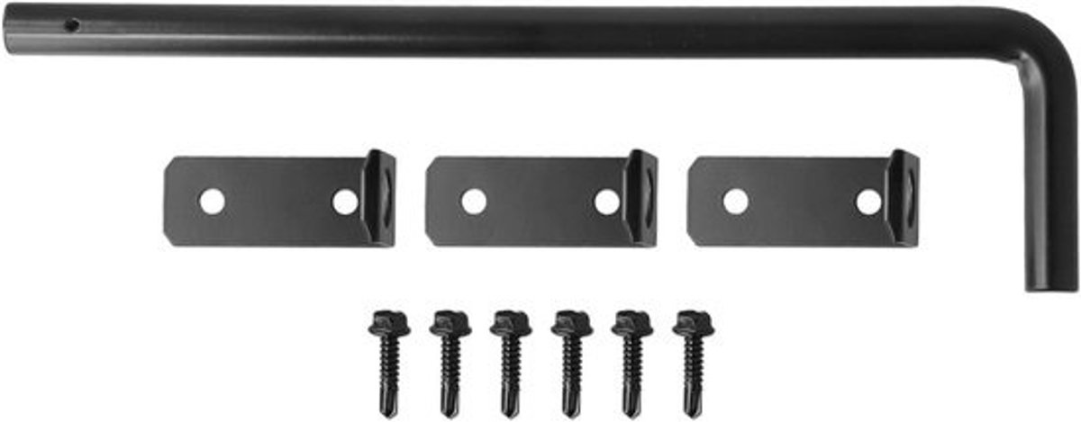 Poort Grendel Set - Deur Vergrendeling - Extra Veiligheid - Roestbestendige Coating - Inclusief Montage - Zwart