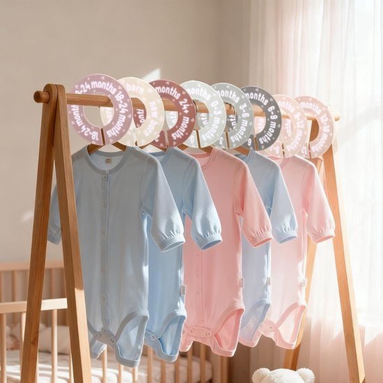 8 Stuks Baby Kastverdelers Cirkelontwerp Kleding Organizer 0-24 Maanden — afbeelding 2