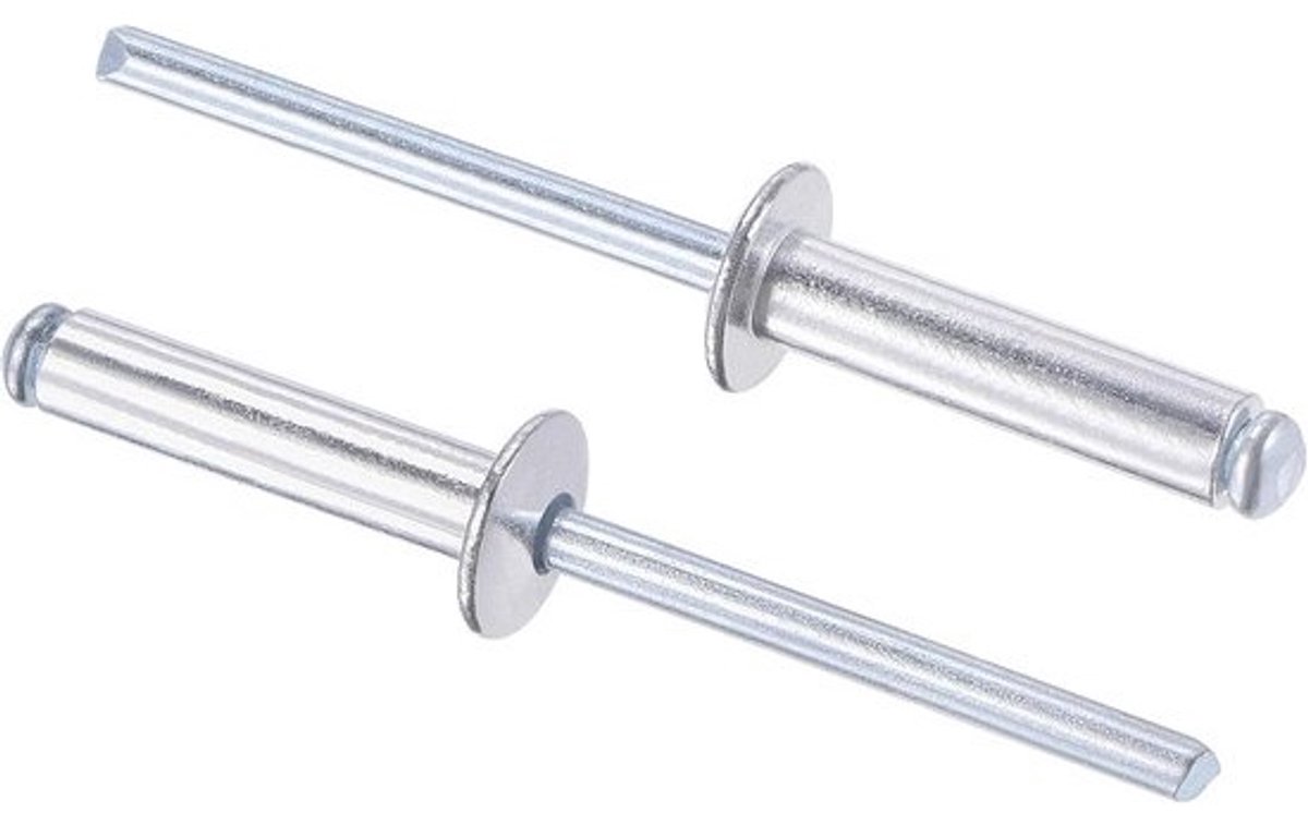 60 Stuks Aluminium Popnagels Hartvormig 5mm Diameter 20mm Zilver