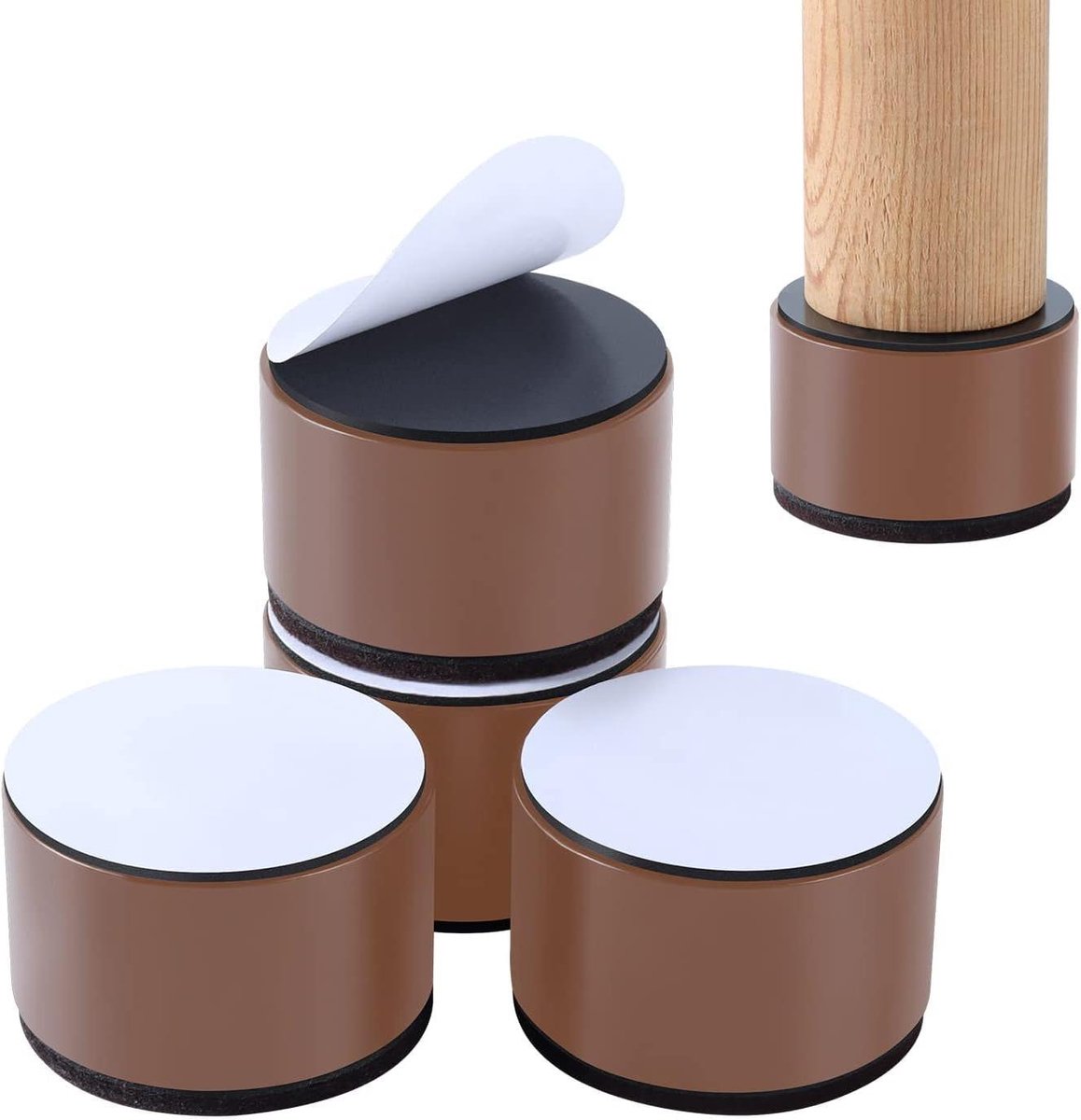 Meubelverhogers Set - Bedbank Verhogers - Meubels Verhogen - Stevig Staalmateriaal - 4 Stuks 5 cm - Zwart