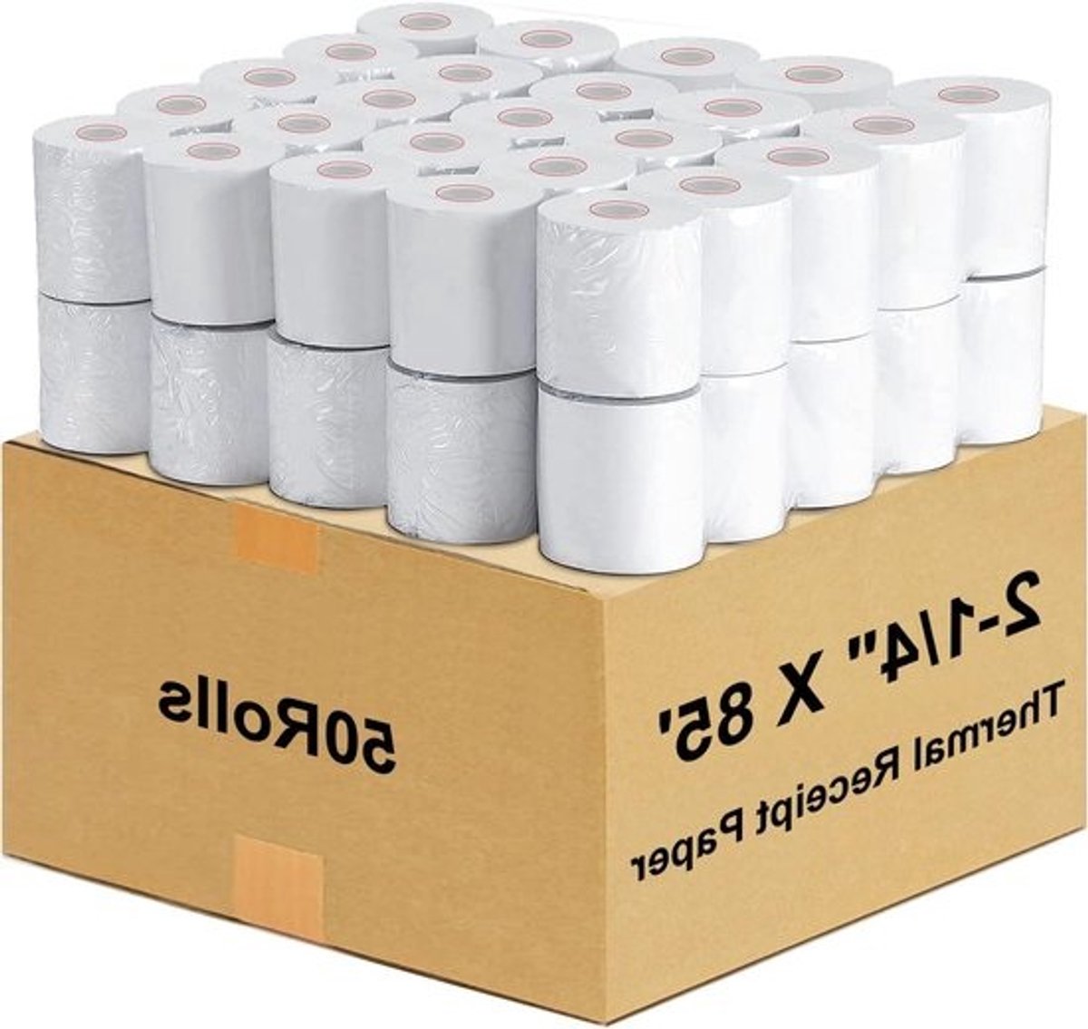 Thermisch Papier - Kassarollen Bonpapier - Labels Printen - BPA-Vrij - 50 Rollen - Transparant