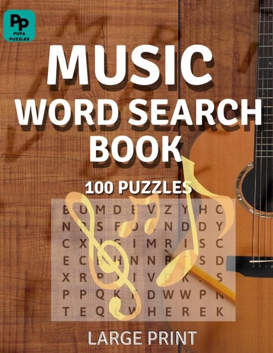 Muziek Woordzoeker Puzzelboek Groot Formaat