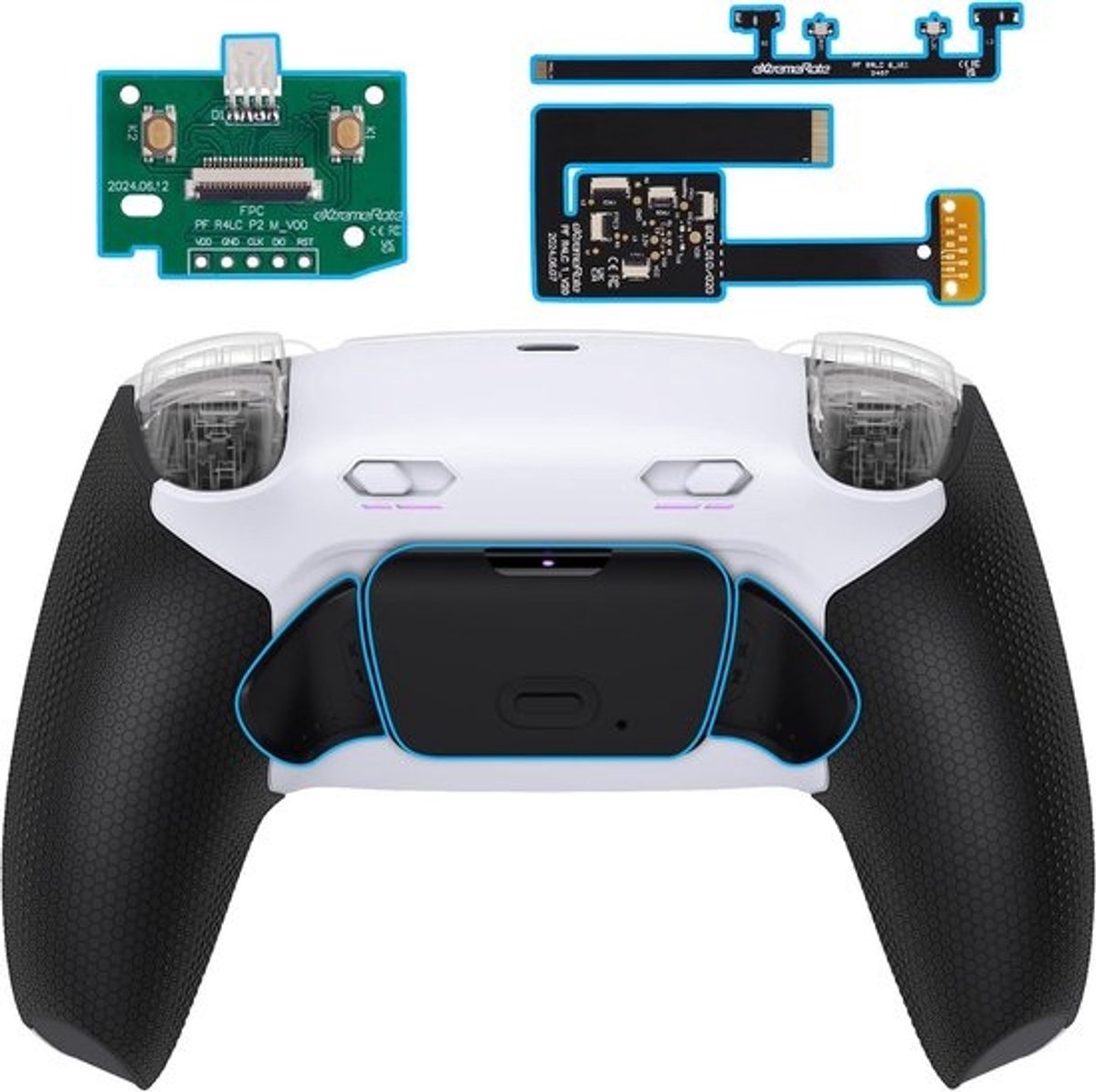 Clicky Trigger Stop en Extra Knoppen voor PS5 Controller BDM-010/020 met Rubberen Grip
