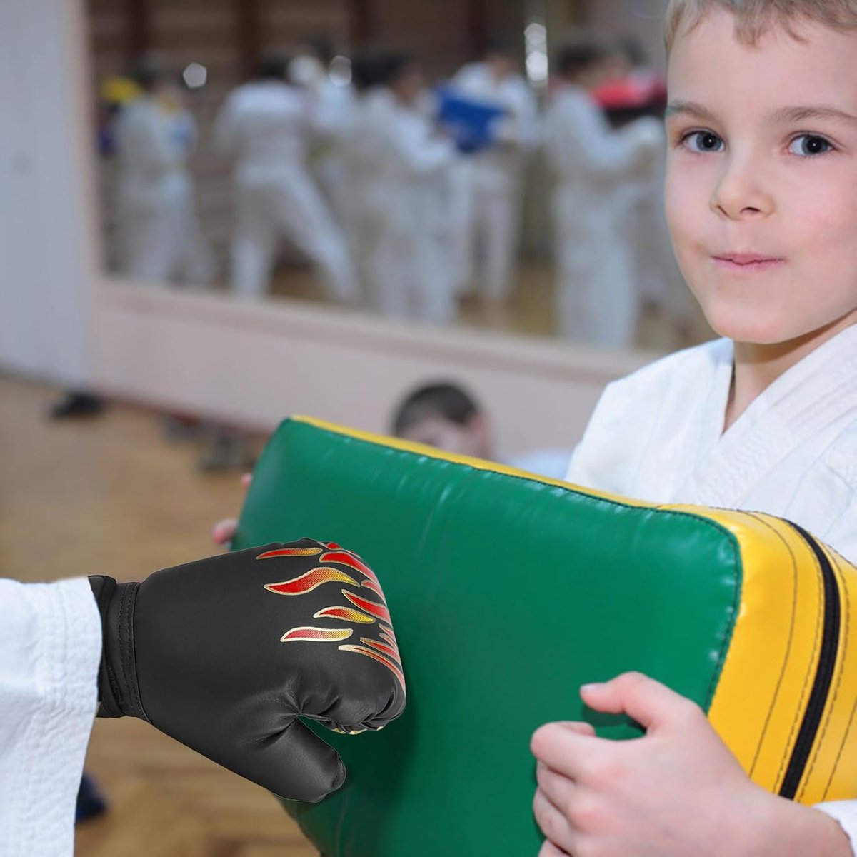 Kinder Bokshandschoenen - Trainingshandschoenen Boksen - Sport Training - Ademende Palm - 3-9 Jaar - Meerkleurig