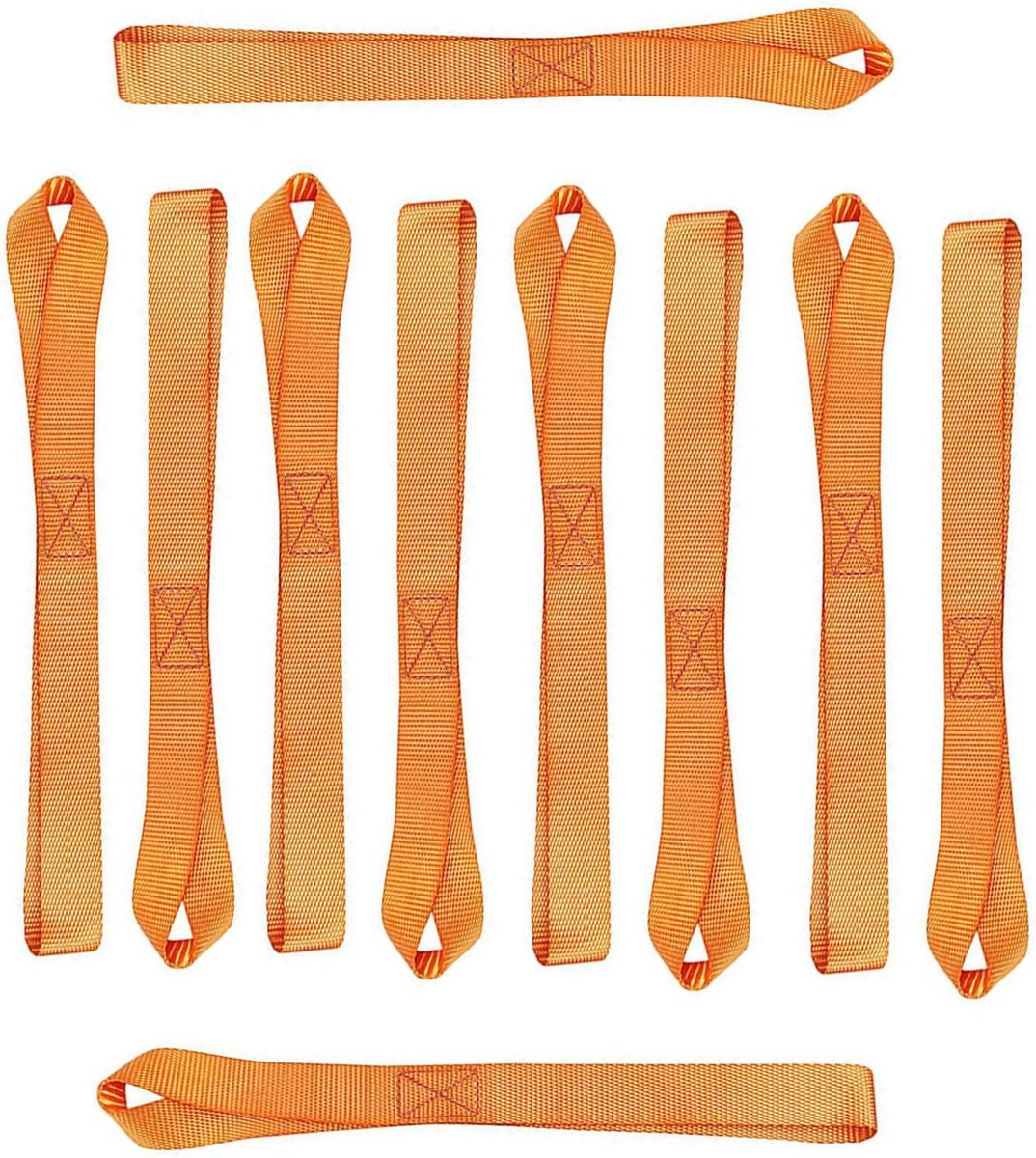 Set van 10 Verstelbare Lashing Loops 30.5 x 2.5 cm, 1000 kg, Geschikt voor Motoren, ATV's en Fietsen